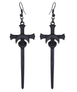 RESTYLE Sword Of Athena Earrings - Black