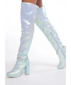 Sparkl Blue Fairy Thigh-High Boots Shoes 8 Sparkl Blue Fairy Thigh-High Boots Shoes