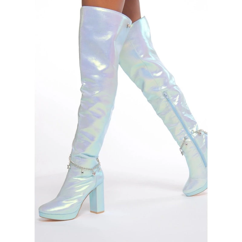 Sparkl Blue Fairy Thigh-High Boots Shoes 5 Sparkl Blue Fairy Thigh-High Boots Shoes