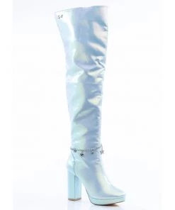 Sparkl Blue Fairy Thigh-High Boots Shoes