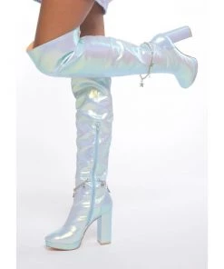 Sparkl Blue Fairy Thigh-High Boots Shoes 9 Sparkl Blue Fairy Thigh-High Boots Shoes