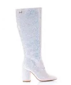 Sparkl Pink Rhinestone Knee-High Boots 7 Sparkl Pink Rhinestone Knee-High Boots