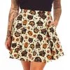 SOURPUSS CLOTHING Hallo-Kitty Skater Skirt - Cream Bottoms 2 SOURPUSS CLOTHING Hallo-Kitty Skater Skirt - Cream Bottoms