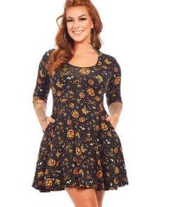 SOURPUSS CLOTHING Hallo-Kitty Skater Dress Dresses