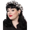 SOURPUSS CLOTHING Leopard Fur Beret Goth