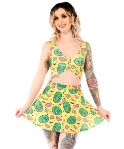 SOURPUSS CLOTHING Spooky Mealons Swim Skirt