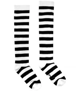 SOURPUSS CLOTHING Goth Striped Knee Socks