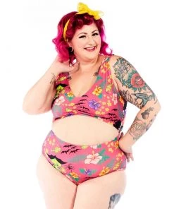 SOURPUSS CLOTHING Tropical Ghoulie Monokini