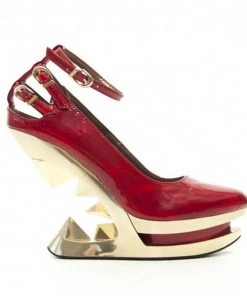 HADES Victorian Corsets Size 10 - Sheen Red Patent Anti Gravity Heel