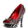 HADES FOOTWEAR Victorian Corsets Size 8 - Talon Spiked Spinal Heel - Burgundy