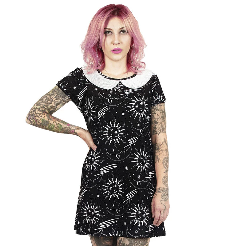 TOO FAST Celestial Collared Mini Dress Clothing 3 TOO FAST Celestial Collared Mini Dress Clothing