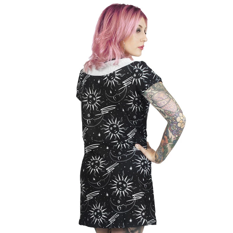 TOO FAST Celestial Collared Mini Dress Clothing 4 TOO FAST Celestial Collared Mini Dress Clothing