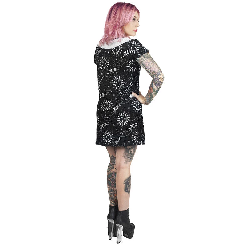 TOO FAST Celestial Collared Mini Dress Clothing 6 TOO FAST Celestial Collared Mini Dress Clothing