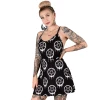 TOO FAST Drippy Pentagram Skater Dress Clothing