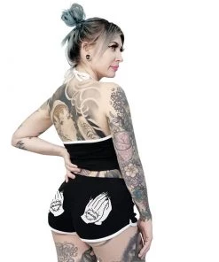 TOO FAST Praying Sinner Retro Booty Shorts