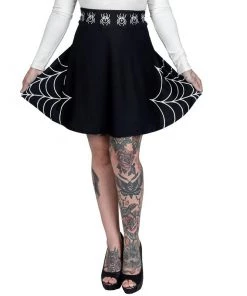 TOO FAST Webbed Attraction Skater Skirt Clothing