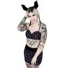 TOO FAST Gothic Bat Retro Bustier Bikini 2 TOO FAST Gothic Bat Retro Bustier Bikini