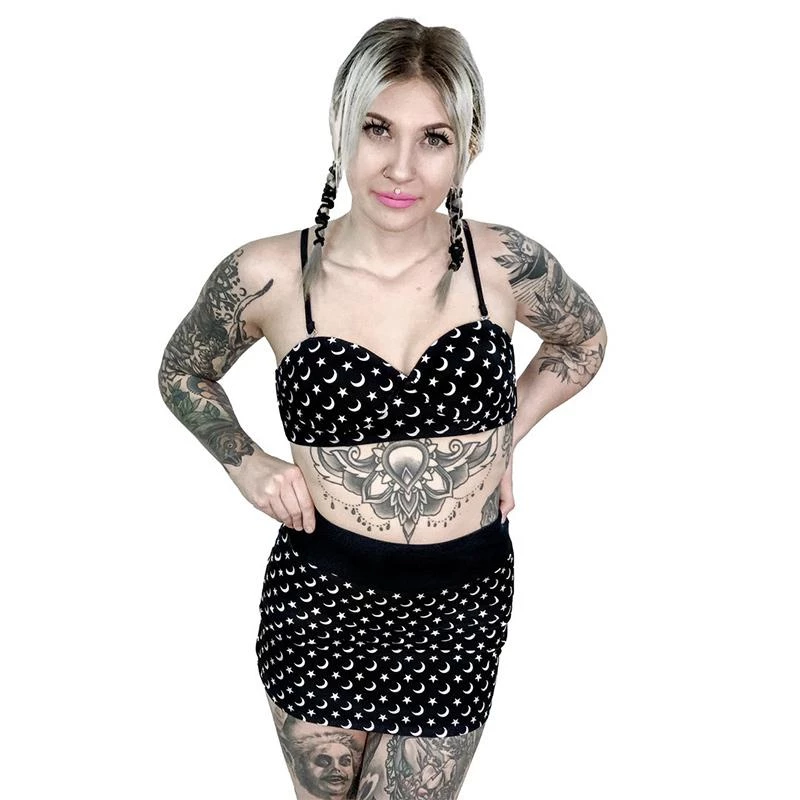 TOO FAST Stars & Moons Retro Bustier Bikini 3 TOO FAST Stars & Moons Retro Bustier Bikini