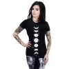 Sample Size 2XL - Moon Phases Babydoll T Shirt