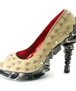HADES FOOTWEAR Size 8 - Talon Spiked Spinal Heel - Nude Victorian Corsets