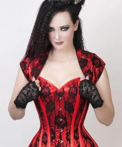 Corset Deal Red Lacer Overbust Corset Corsets