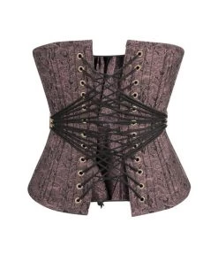 Corset Deal Fan Out Underbust Corset - Brown