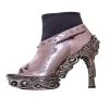 HADES FOOTWEAR Shoes Size 10 - High Valerian Spiked Heels - Gunmetal