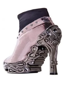 HADES FOOTWEAR Shoes Size 10 - High Valerian Spiked Heels - Gunmetal