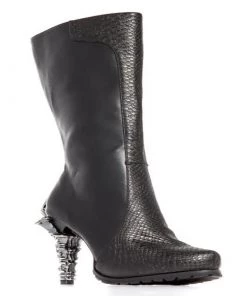 HADES FOOTWEAR Size 9 - Willow Black Snakeskin Boots Shoes