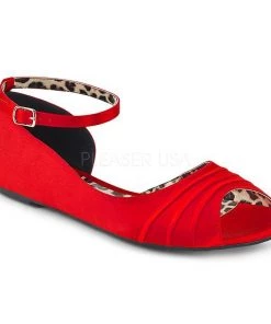 PLEASER USA Ballet Peep Toe Flats