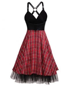 Violet Vixen Crossed Rockabilly Dress Clothing 7 Violet Vixen Crossed Rockabilly Dress Clothing