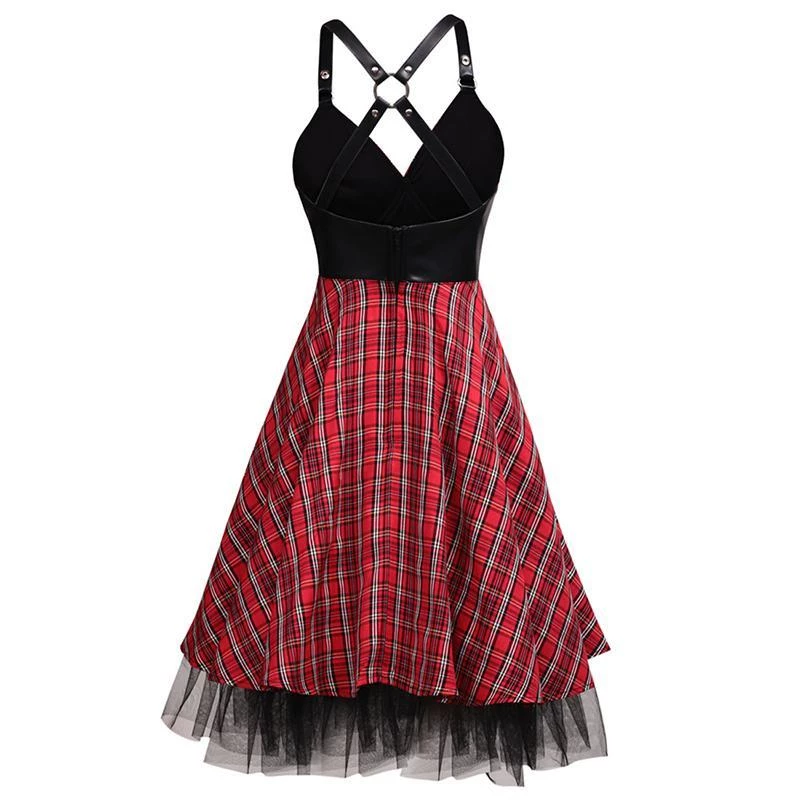 Violet Vixen Crossed Rockabilly Dress Clothing 5 Violet Vixen Crossed Rockabilly Dress Clothing