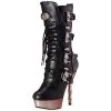 PLEASER USA Dia De Muertos Spike Heeled Boots Shoes