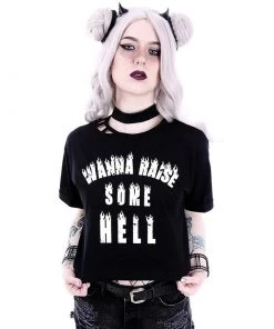 RESTYLE Hell Raiser Crop Top Clothing