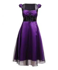 Sample Small & Medium - Gothic Dots Dress - Purple