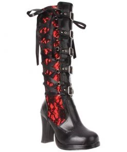 PLEASER USA Gothic Lacers Heeled Boots