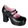 PLEASER USA Shoes Pinked Out Chunky Skulls
