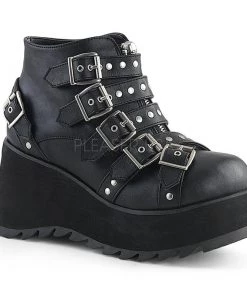 PLEASER USA Buckled Up Platform Booties