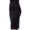 Size M - Sample Pocket Pencil Skirt - Black Rockabilly