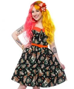 Sample Goth Size XS And Small - Hallow-Tiki Spooksville Dress