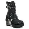 PLEASER USA Studded Strap Ankle Boots Shoes