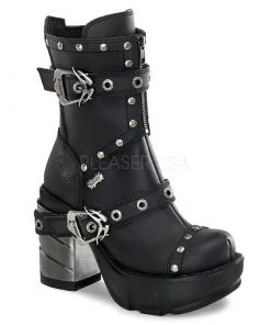 PLEASER USA Studded Strap Ankle Boots Shoes